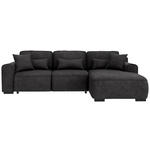 ECKSOFA Graphitfarben Chenille  - Graphitfarben/Grau, KONVENTIONELL, Kunststoff/Textil (293/205cm) - Carryhome