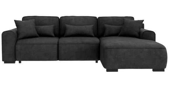 ECKSOFA Graphitfarben Chenille  - Graphitfarben/Grau, KONVENTIONELL, Kunststoff/Textil (293/205cm) - Carryhome
