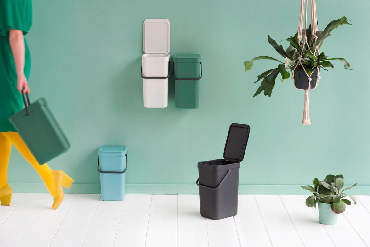 KOŠ ZA SMETI - siva, Basics, umetna masa (20/35.1/24.9cm) - Brabantia