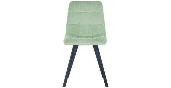 STUHL Cord Grün - Schwarz/Grün, Design, Textil/Metall (45/88/54,5cm) - Carryhome