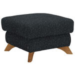 HOCKER Chenille Dunkelgrau  - Eichefarben/Dunkelgrau, MODERN, Holz/Textil (65/47/65cm) - Valnatura