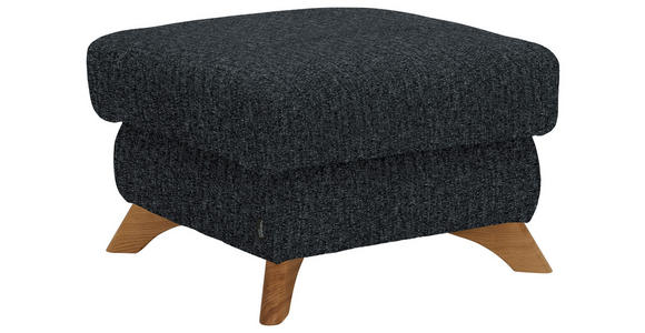 HOCKER Chenille Dunkelgrau - Eichefarben/Dunkelgrau, MODERN, Holz/Textil (65/47/65cm) - Valnatura