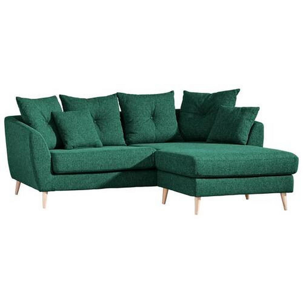 Thumbnail - Carryhome Ecksofa, Dunkelgrün, Textil, Buche, massiv, 3-Sitzer, Füllung: Polyester, seitenverkehrt montierbar, L-Form, 2...