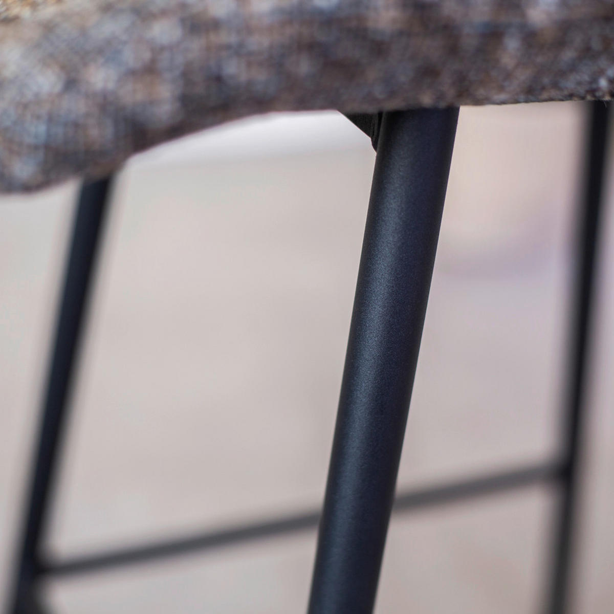 SADA BAROVÝCH ŽIDLÍ 2 kusy - černá/tmavě šedá, Design, kov/textil (47/99/55cm)