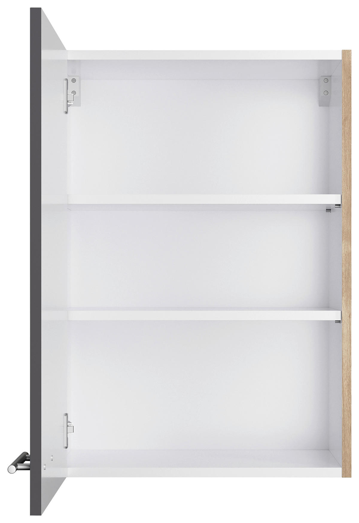 KÜCHENLEERBLOCK 270 cm   in Anthrazit, Eichefarben  - Edelstahlfarben/Eichefarben, Basics, Holzwerkstoff/Metall (270cm) - Optifit