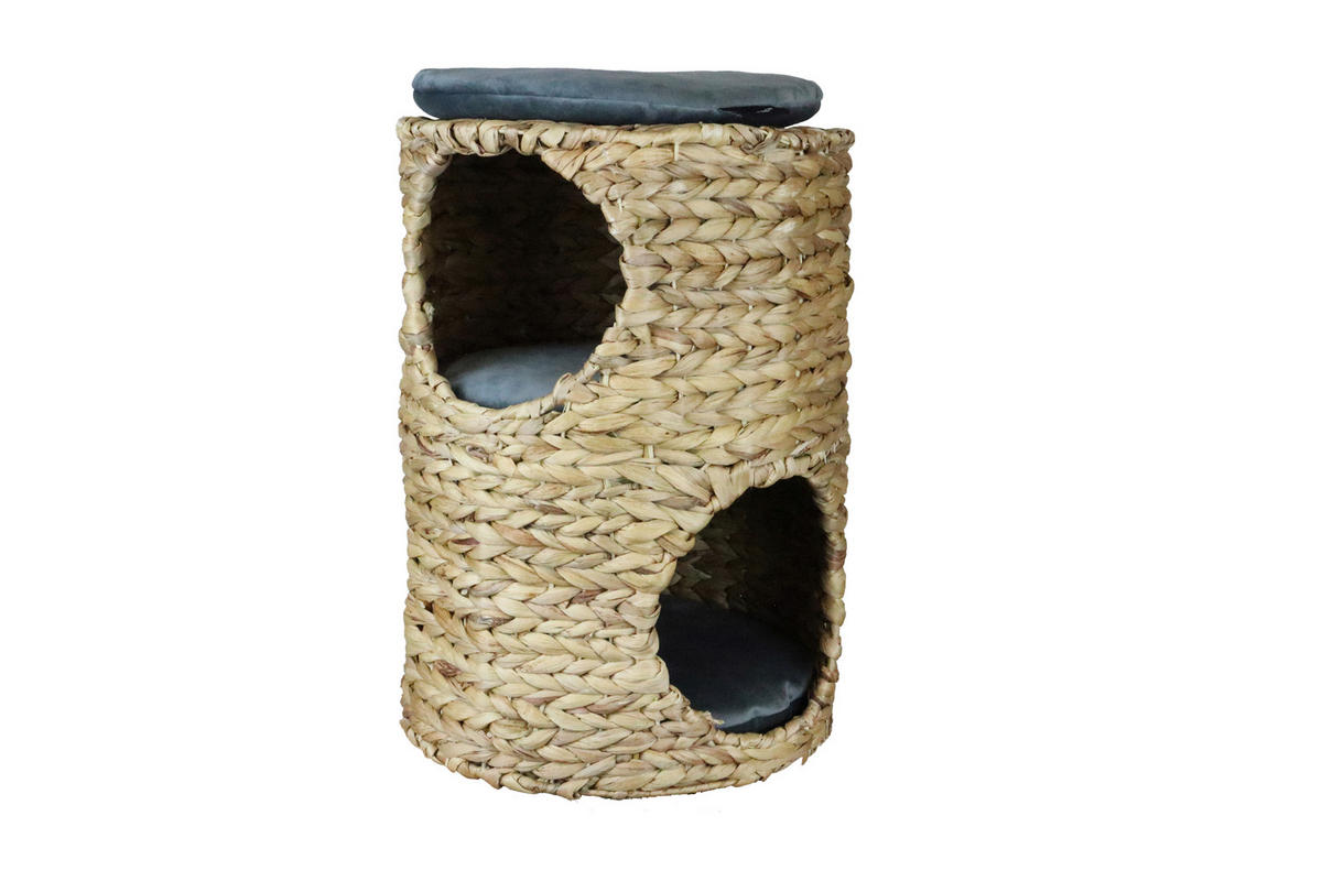 TIERHÖHLE Turm Wasserhyazinthe - Naturfarben/Grau, KONVENTIONELL, Naturmaterialien (32/32/45cm)