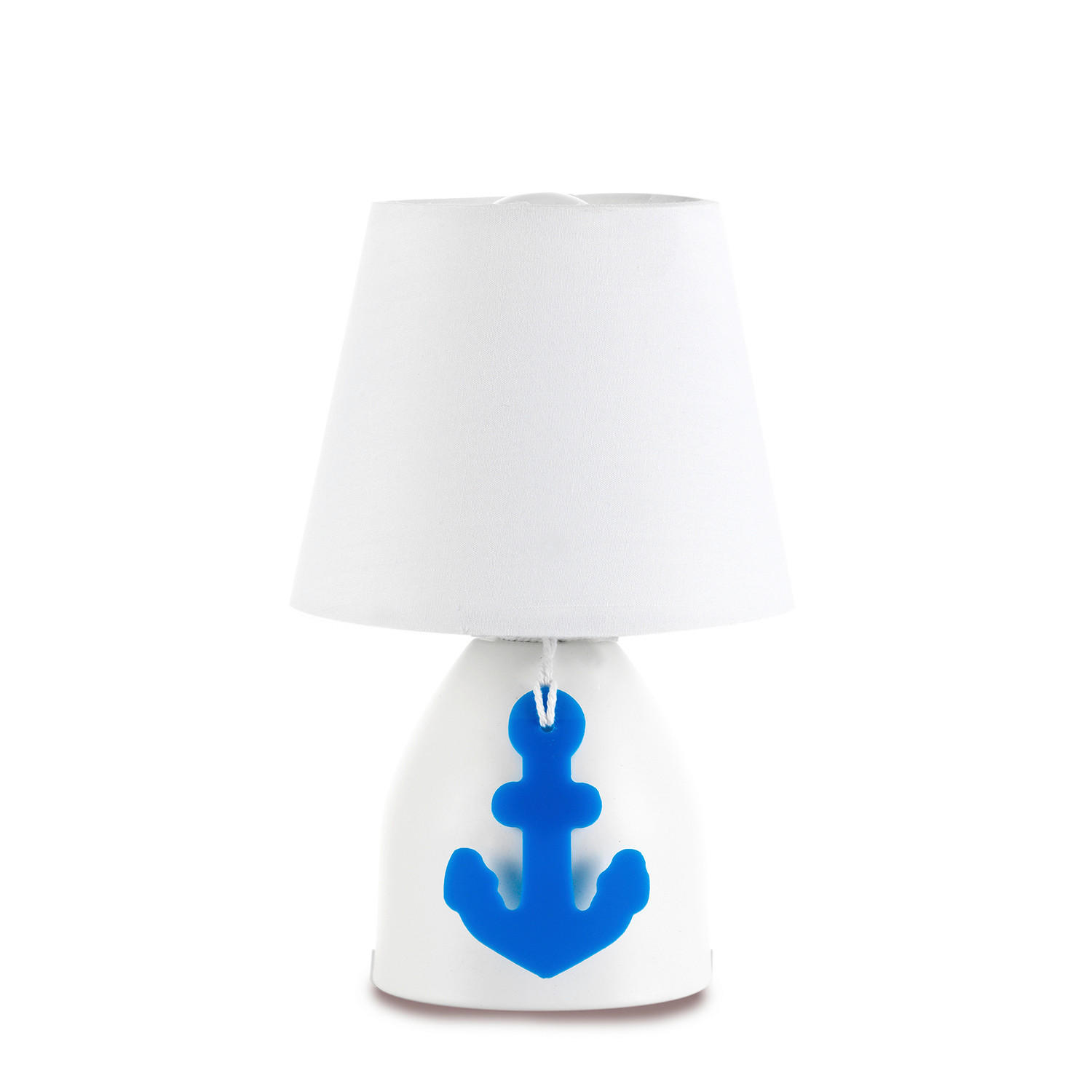 XXXLutz Kindertischleuchte Blau, Weiß 19 cm