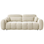 SCHLAFSOFA  mit Webstoff Creme  - Creme/Schwarz, KONVENTIONELL, Kunststoff/Textil (262/93/117cm) - Carryhome