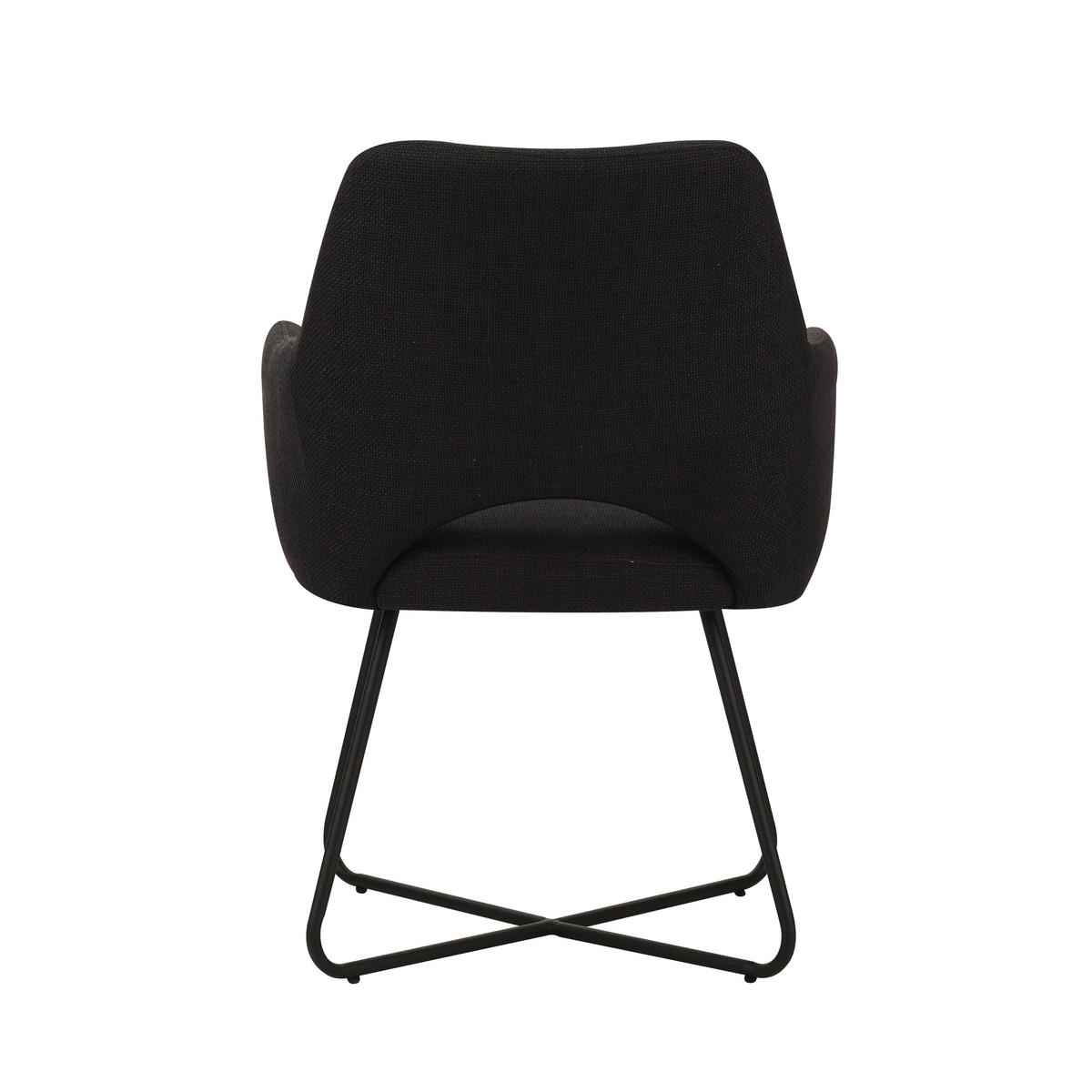 ŽIDLE S PODRUČKAMI, tkaná látka, černá - černá, Moderní, kov/textil (60/88/63,5cm) - MID.YOU