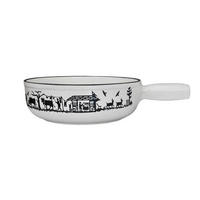 FONDUEPFANNE Heidi Cheese Line: Alpes  - Weiss/Schwarz, Basics, Metall (23/25,20/8,70cm) - Heidi Cheese Line