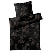 BETTWÄSCHE Makosatin 135/200 cm  - Schwarz, Basics, Textil (135/200cm) - Joop!