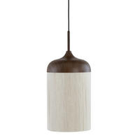 HÄNGELEUCHTE Dania 27,5/27,5/52 cm   - Creme/Braun, Design, Textil/Metall (27,5/27,5/52cm) - Light & Living