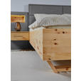BETT 180/200 cm in Zirbelkieferfarben, Hellgrau - Zirbelkieferfarben/Hellgrau, Natur, Holz/Textil (180/200cm) - Valnatura