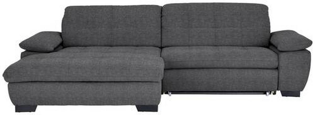 ECKSOFA in Webstoff Dunkelgrau  - Dunkelgrau/Schwarz, Design, Textil/Metall (180/265cm) - Carryhome