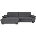 ECKSOFA in Webstoff Dunkelgrau  - Dunkelgrau/Schwarz, Design, Textil/Metall (180/265cm) - Carryhome