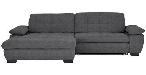 ECKSOFA in Webstoff Dunkelgrau  - Dunkelgrau/Schwarz, Design, Textil/Metall (180/265cm) - Carryhome