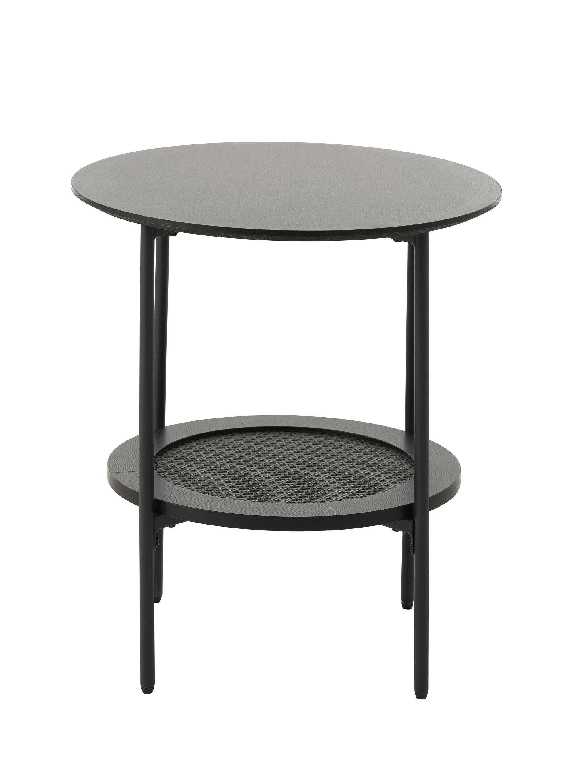 COUCHTISCH 50/50/50 cm rund Schwarz  - Schwarz, Basics, Holzwerkstoff/Metall (50/50/50cm) - Boxxx