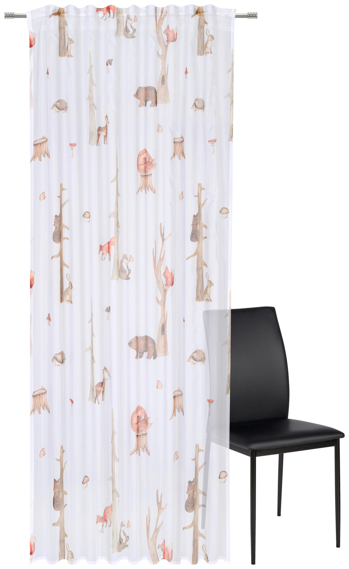 HOTOVÝ ZÁVES, polopriehľadné, 140/245 cm - viacfarebná, Basics, textil (140/245cm) - Ben'n'jen