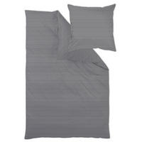 POSTELJNINA Bente 140/200 cm damast temno siva  - temno siva, Konvencionalno, tekstil (140/200cm) - Curt Bauer