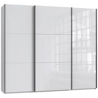 SCHWEBETÜRENSCHRANK 250/216/65 cm 3-türig Weiß  - Schwarz/Weiß, KONVENTIONELL, Glas/Holzwerkstoff (250/216/65cm) - Boxxx
