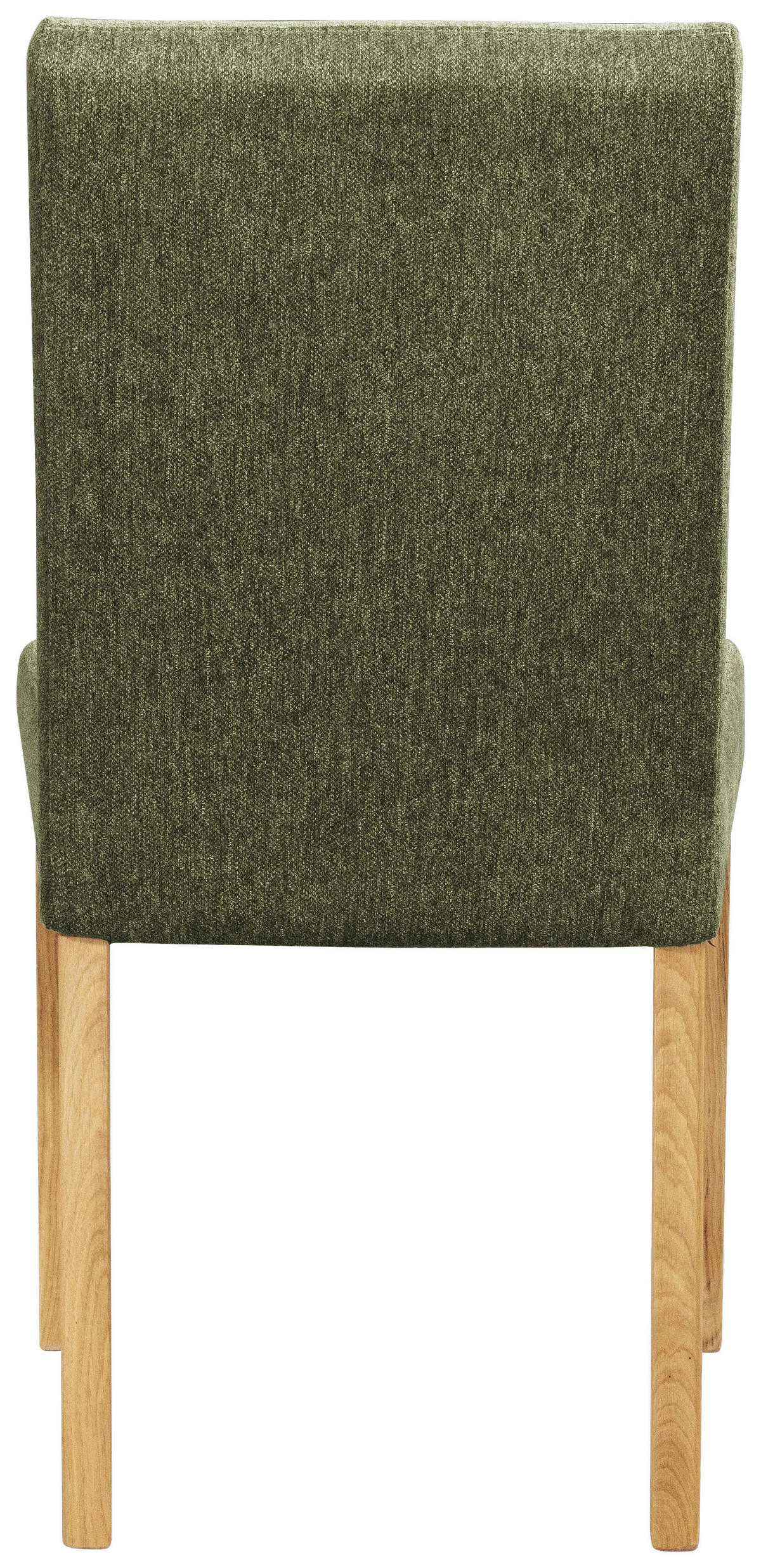 STUHL Webstoff Grün, Eichefarben Eiche vollmassiv  - Eichefarben/Grün, KONVENTIONELL, Holz/Textil (47/94/59cm) - Linea Natura