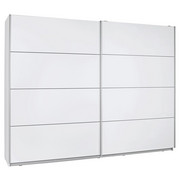 SKŘÍŇ S POSUVNÝMI DVEŘMI, bílá - bílá/barvy stříbra, Design, kov/dřevěný materiál (270/210/61cm) - Ti`me
