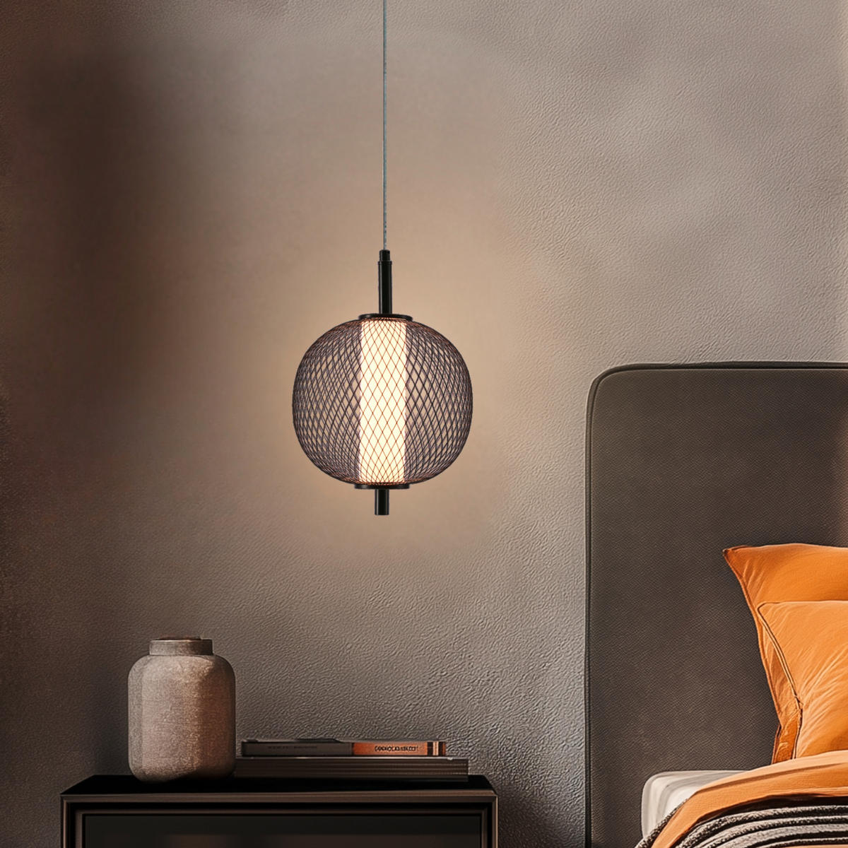 LED-PENDELLEUCHTE 20/20/140 cm  - Schwarz/Weiß, Design, Kunststoff/Metall (20/20/140cm)