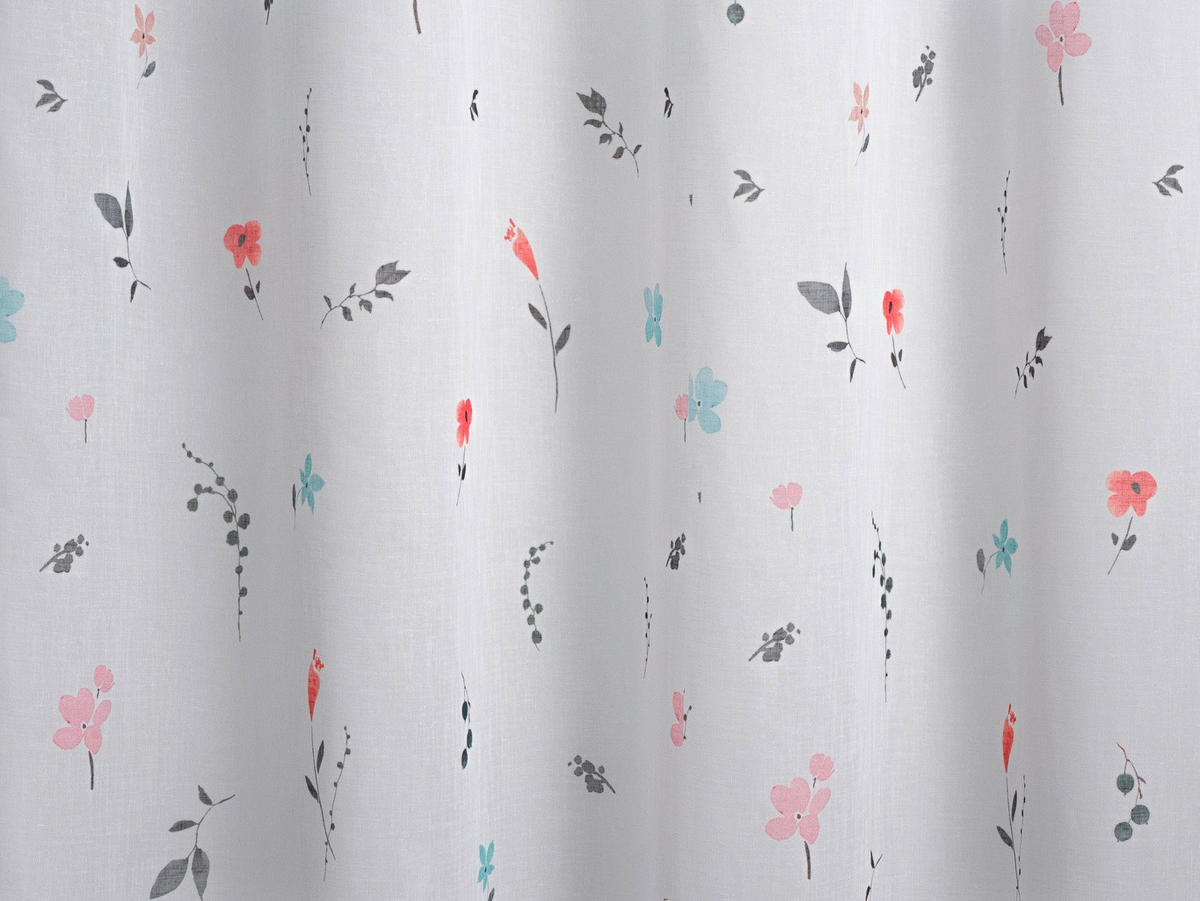 TKANINA ZA ZAVJESE bijela, ružičasta   - bijela/ružičasta, Basics, tekstil (295cm)