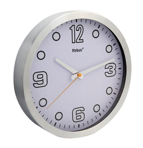 WANDUHR Weiß  - Weiß, Basics, Metall (25cm)