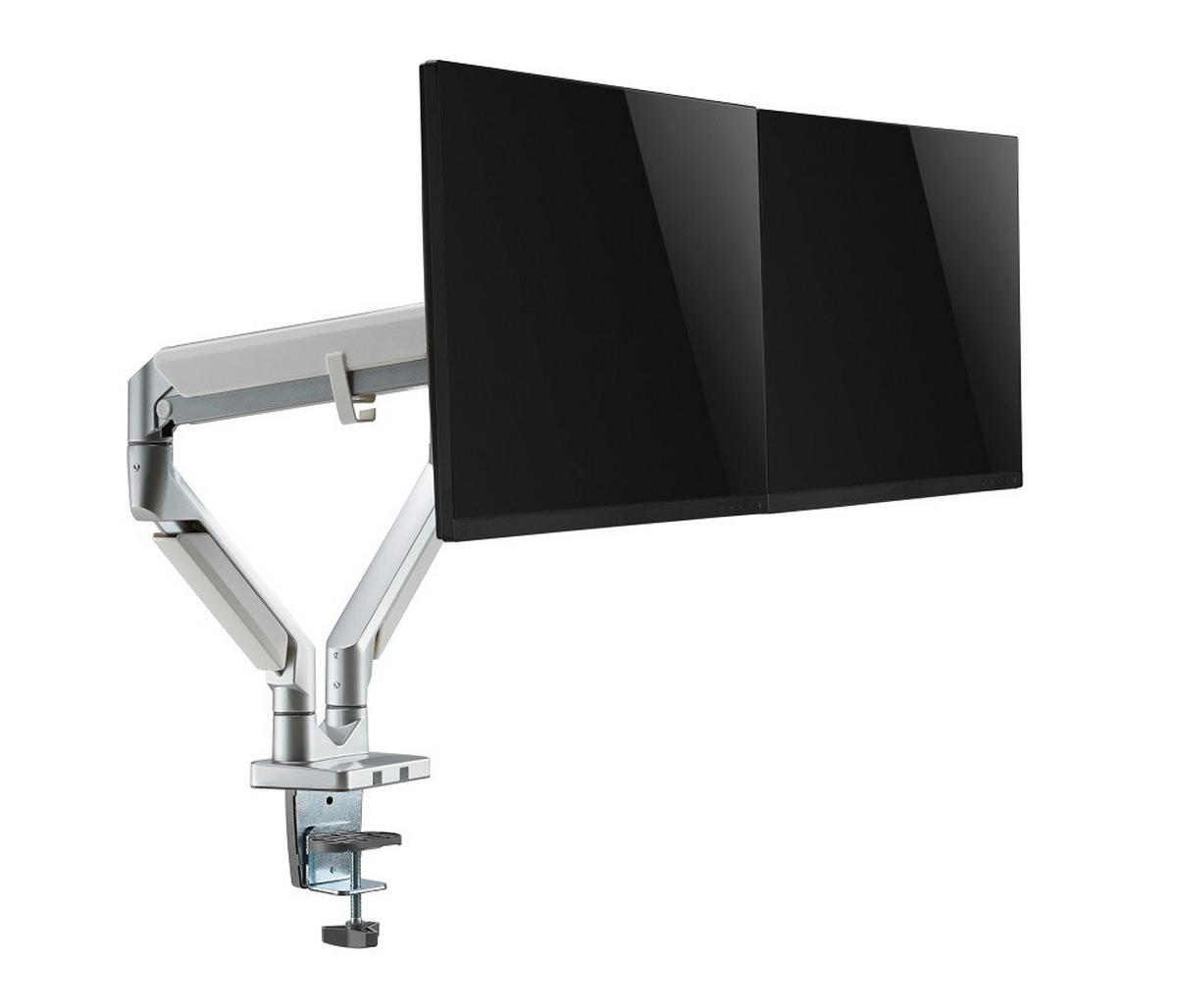 MONITOR-HALTERUNG Metall, Kunststoff Grau, Weiß  - Weiß/Grau, Design, Kunststoff/Metall (110/69,7/11,6cm) - Boxxx
