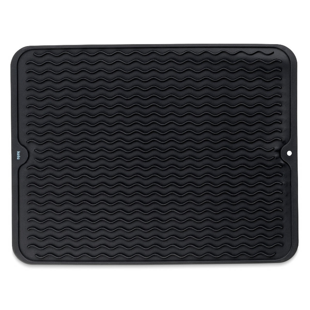 ABTROPFMATTE  - Schwarz, Basics, Kunststoff (40/30cm) - Kela