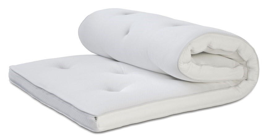 BÄDDMADRASS 90/200 cm  höjd ca 8 cm  - vit, Klassisk, textil (90/200cm) - Cassando