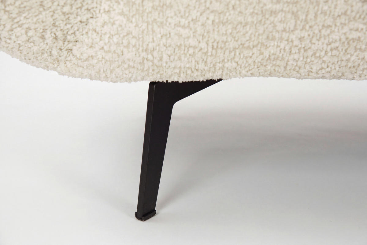 ECKSOFA 318/217 cm  in Bouclé Naturfarben Zierkissen, Rückenkissen, Rücken echt  318/217 cm  - Schwarz/Naturfarben, MODERN, Textil/Metall (318/217cm) - Carryhome