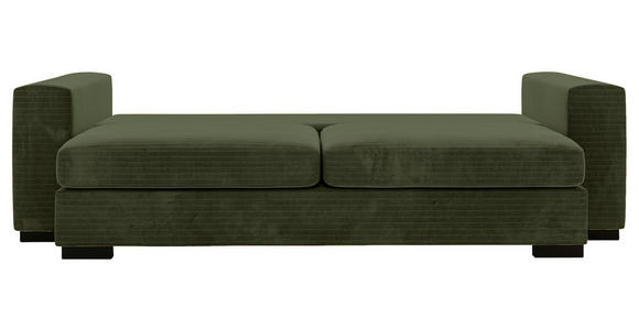 SCHLAFSOFA in Flachgewebe Olivgrün  - Schwarz/Olivgrün, KONVENTIONELL, Kunststoff/Textil (236/78/114cm) - Carryhome