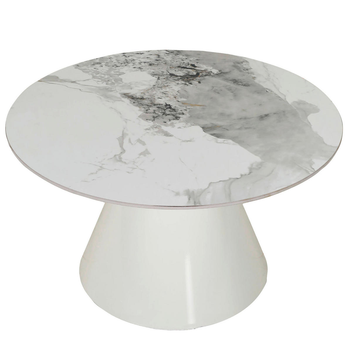 KONFERENČNÍ STOLEK, bílá,  - bílá, Design, kov/keramika (70/41cm) - Carryhome