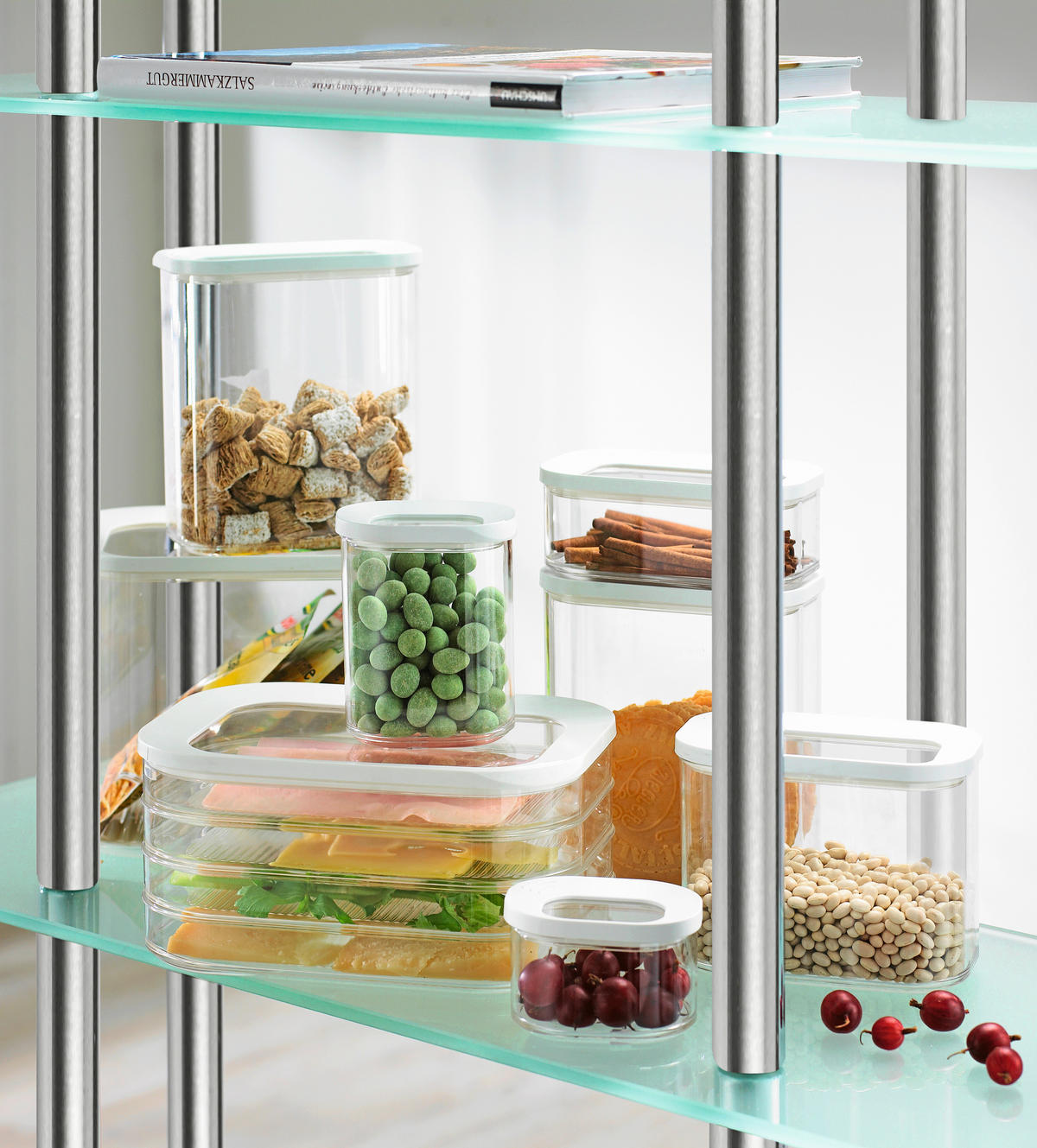 VORRATSDOSE MODULA 0,175 L  - Transparent/Weiß, Basics, Kunststoff (9/7,2/5,9cm) - Mepal