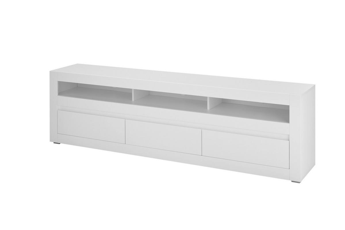 LOWBOARD  217/63/42 cm 3 Schublade(n) Typenauswahl, stehend  - Eichefarben/Weiß, Design, Holzwerkstoff (217/63/42cm) - MID.YOU