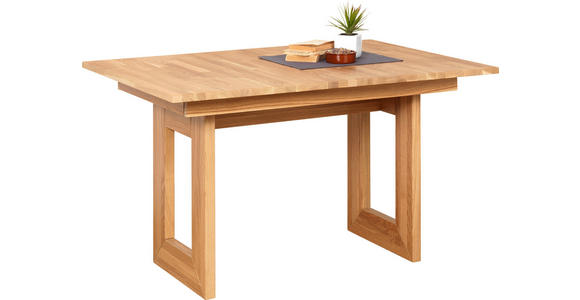 ESSTISCH in Holz 130-180/90/75 cm - Eichefarben, Natur, Holz (130-180/90/75cm) - Voleo