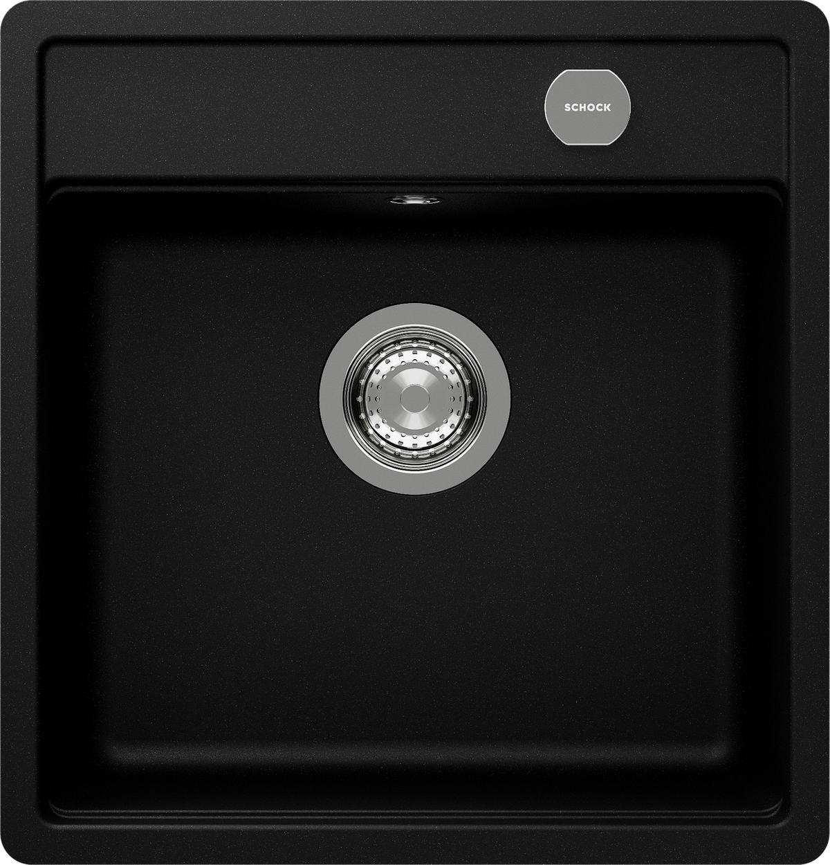 SPÜLE MONN100SFBPUR  - Schwarz, Basics, Stein (49/29/51cm) - Schock
