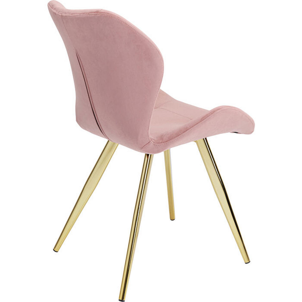 STUHL - Messingfarben/Rosa, Design, Textil/Metall (52/82/52cm) - Kare-Design