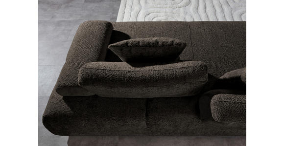 SCHLAFSOFA  in Chenille Anthrazit  - Anthrazit/Schwarz, KONVENTIONELL, Kunststoff/Textil (235-255/80/116-138cm) - Carryhome