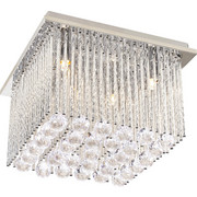 LED SVJETILJKA STROPNA - boje kroma, Lifestyle, staklo/metal (32/32/23cm) - Novel