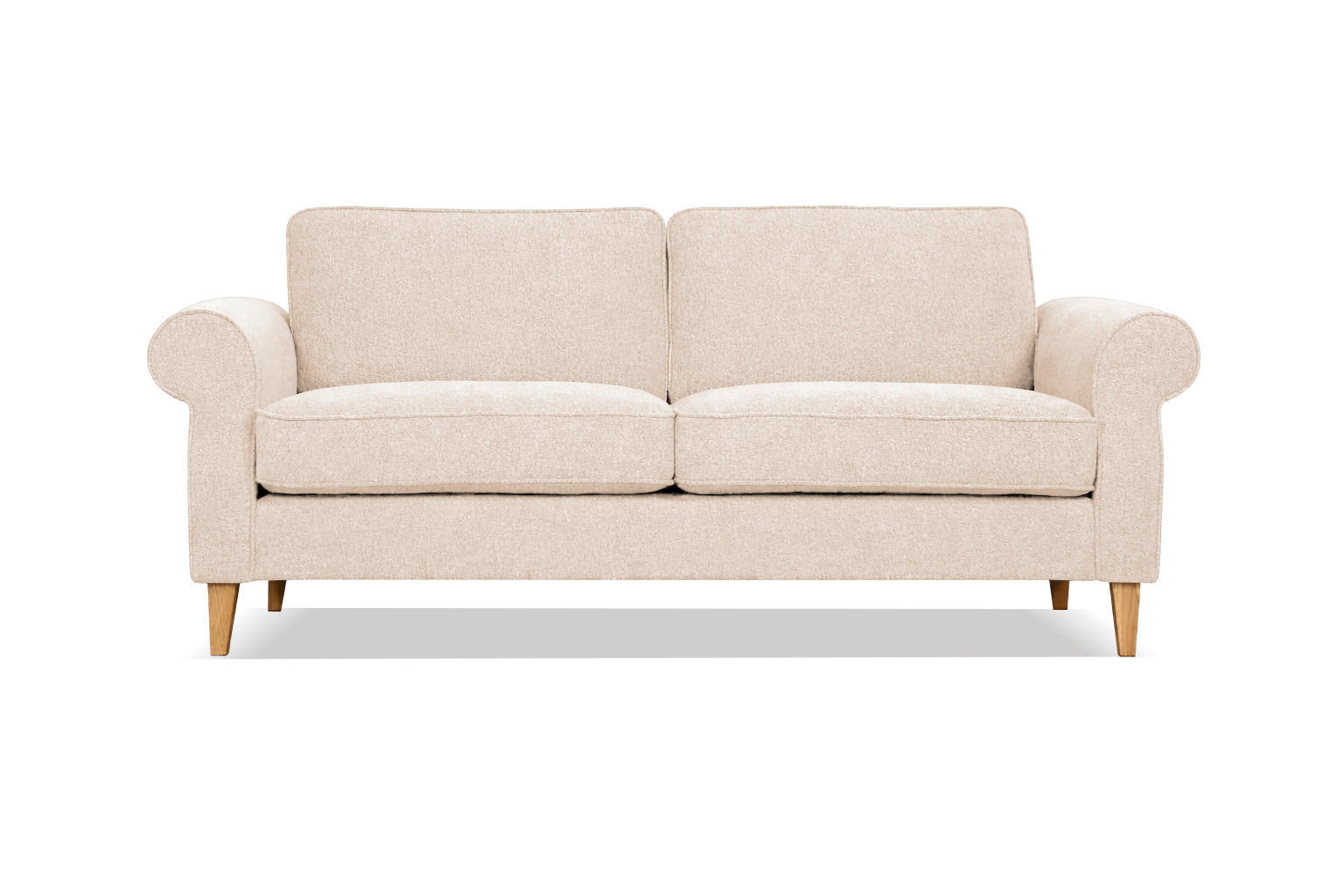 2-SITZER-SOFA NAOMI in Creme  - Creme, Design, Textil (194/82/91cm) - Livetastic