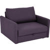SCHLAFSESSEL Flachgewebe Violett    - Chromfarben/Violett, Design, Textil/Metall (116/77-88/110-120cm) - Bali