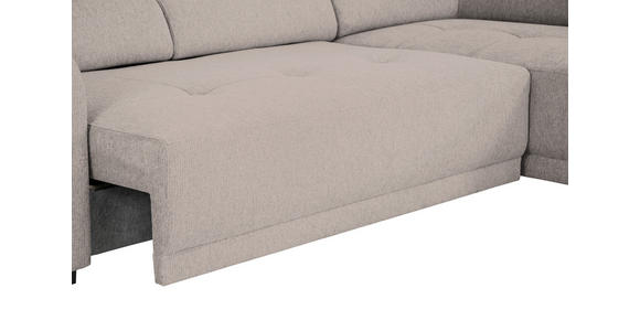 ECKSOFA Taupe Struktur - Taupe/Schwarz, Design, Kunststoff/Textil (284/205cm) - Xora