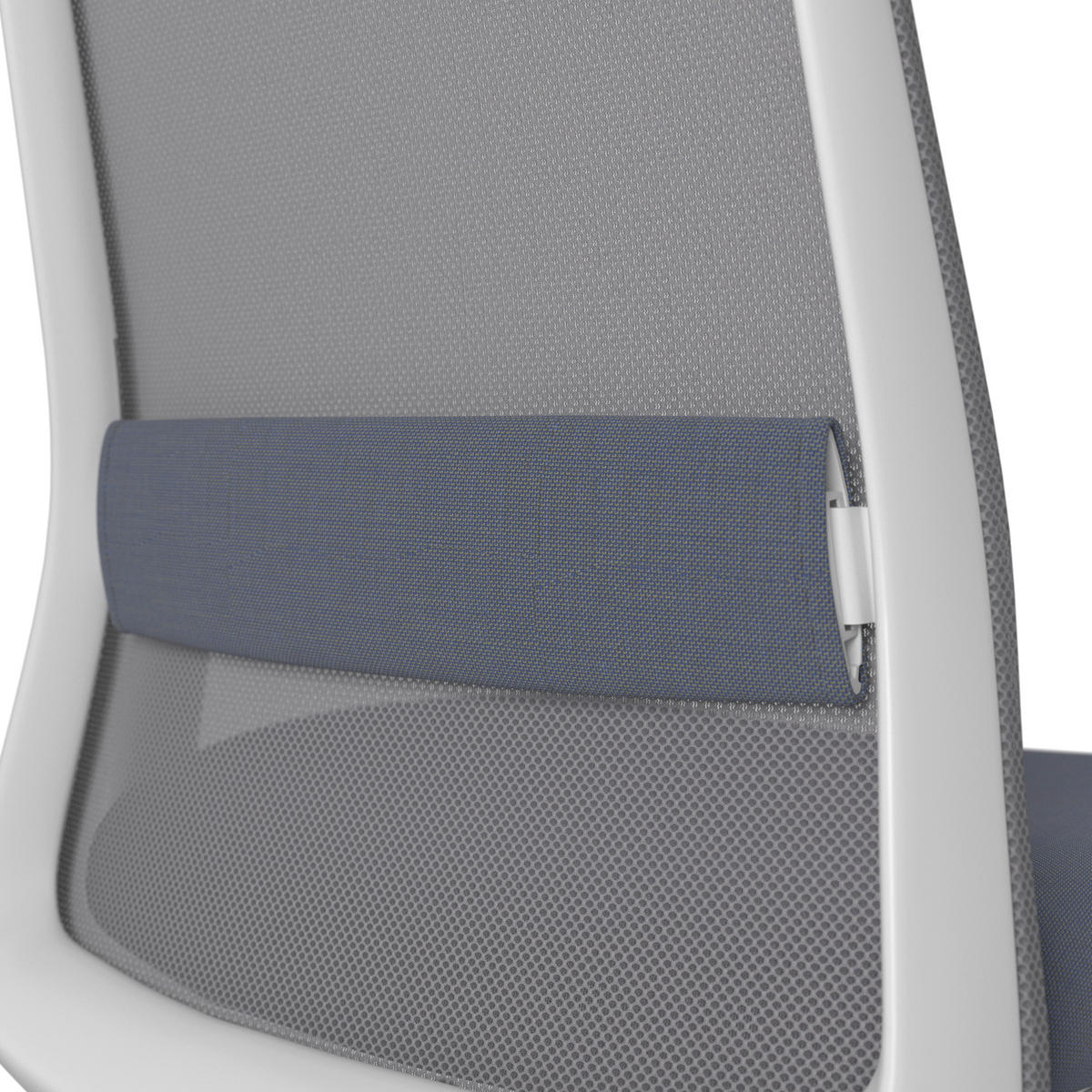DREHSTUHL Blau, Grau, Weiß  - Blau/Weiß, MODERN, Kunststoff/Textil (70/103-115/70cm)