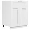 BÄNKSKÅP 60/82/46 cm  i vit  - vit/silver, Trend, trämaterial/plast (60/82/46cm) - MID.YOU