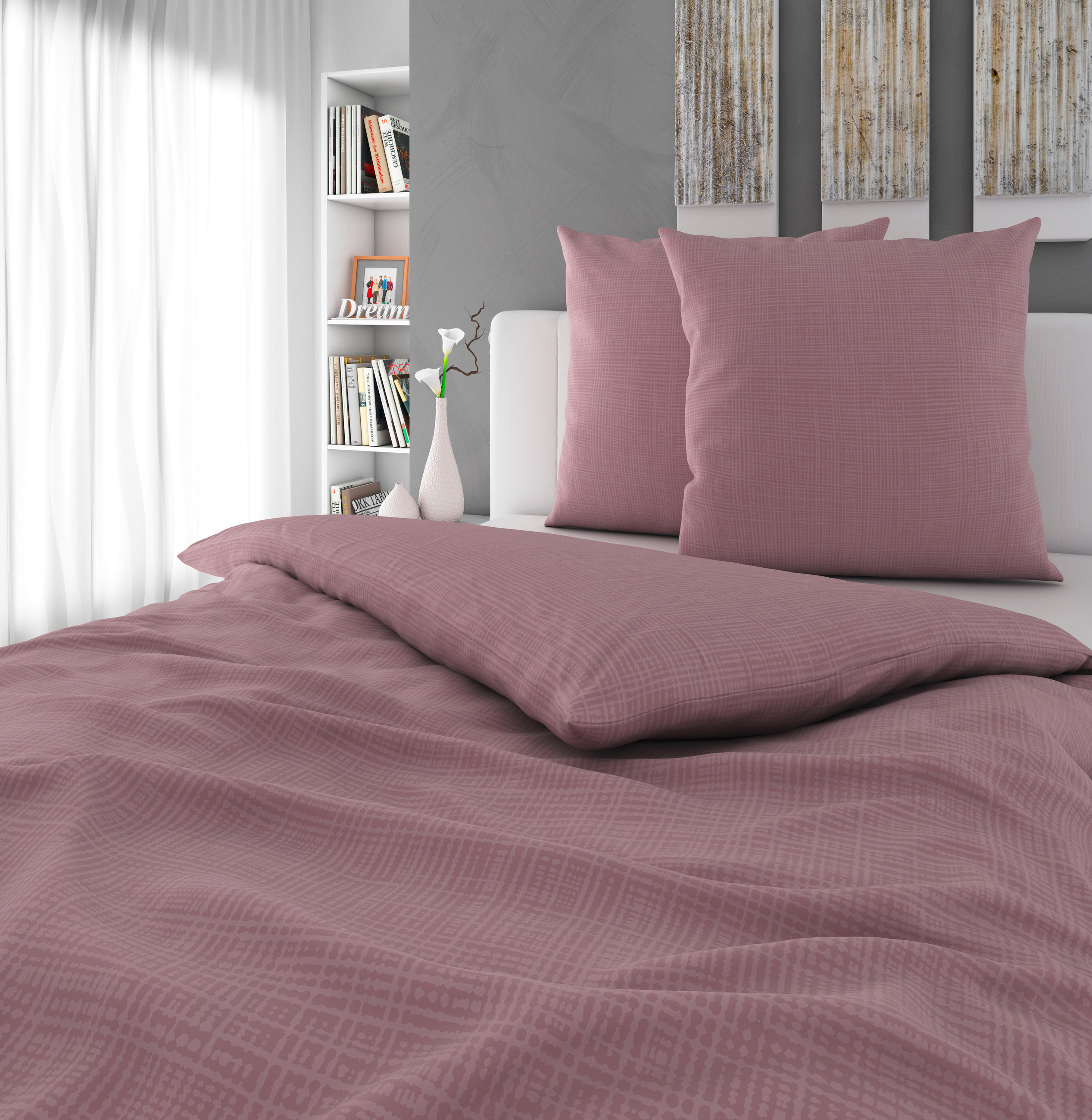 BETTWÄSCHE GENTANO Musselin 200/200 cm  - Mauve, Basics, Textil (200/200cm) - Novel