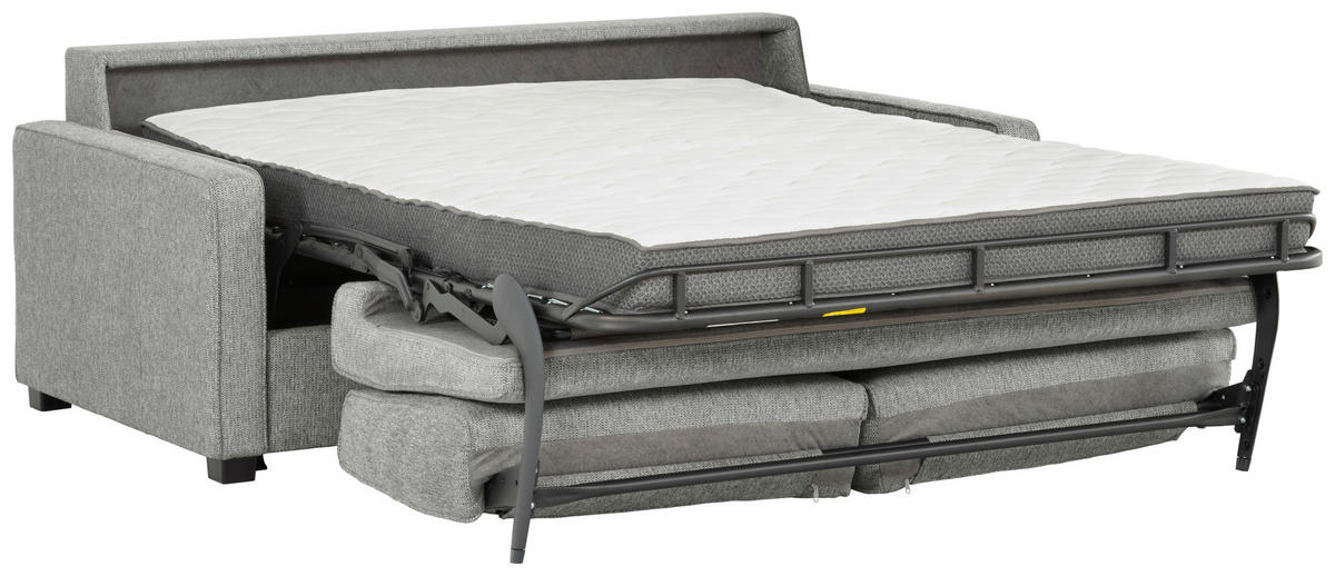 SCHLAFSOFA  in Webstoff Grau  - Schwarz/Grau, Design, Kunststoff/Textil (205/83/100cm) - Xora