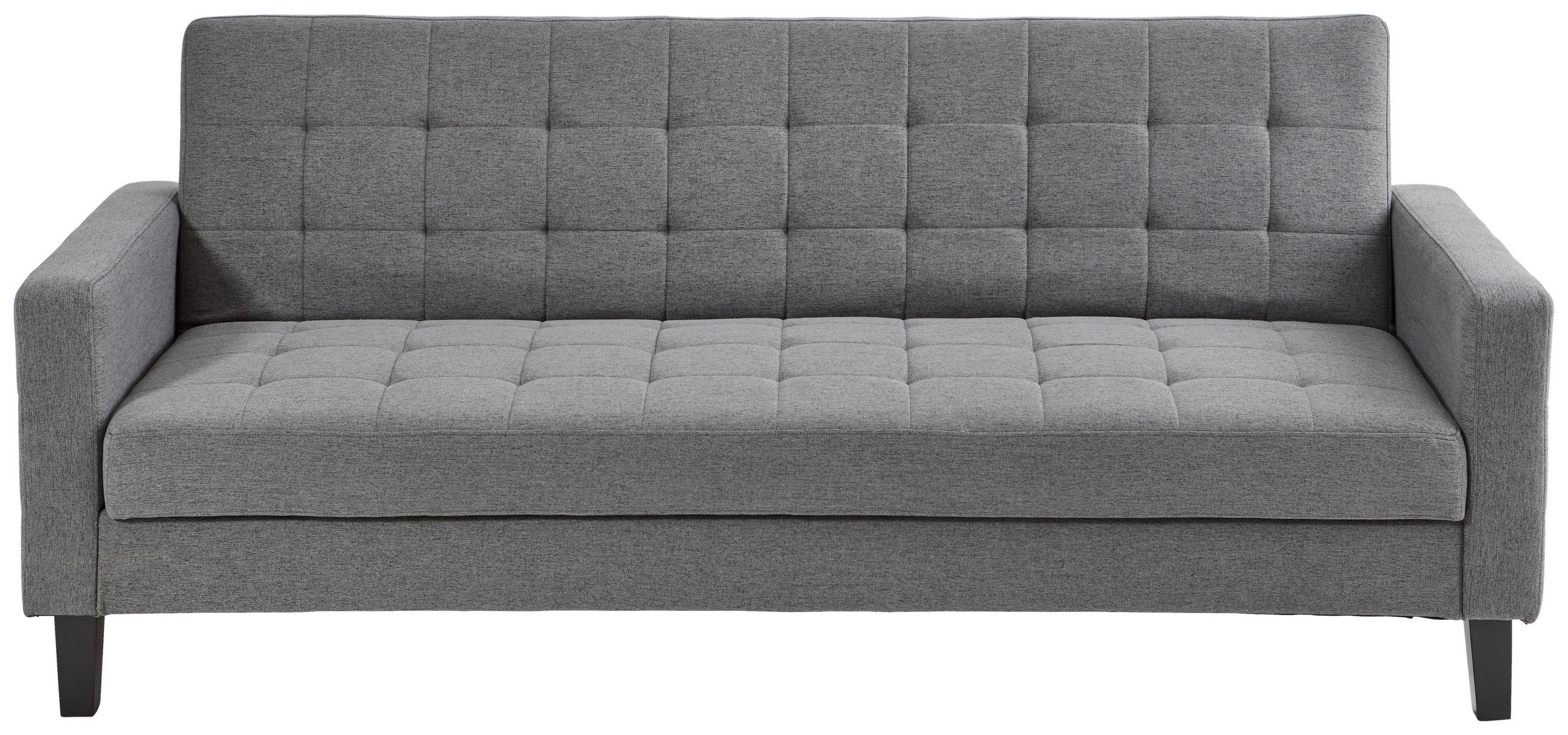 SCHLAFSOFA in Webstoff Dunkelgrau  - Dunkelgrau/Schwarz, Design, Holz/Textil (204/81/85cm) - Livetastic